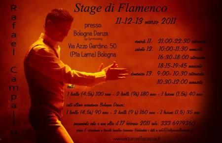 STAGE DI FLAMENCO CON RAFAEL CAMPALLO 11-12-13 MARZO 2011